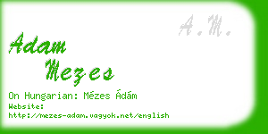 adam mezes business card